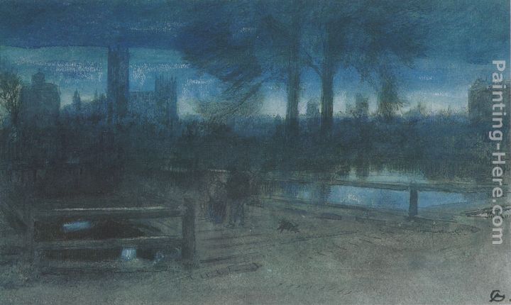Albert Goodwin Canterbury by Night